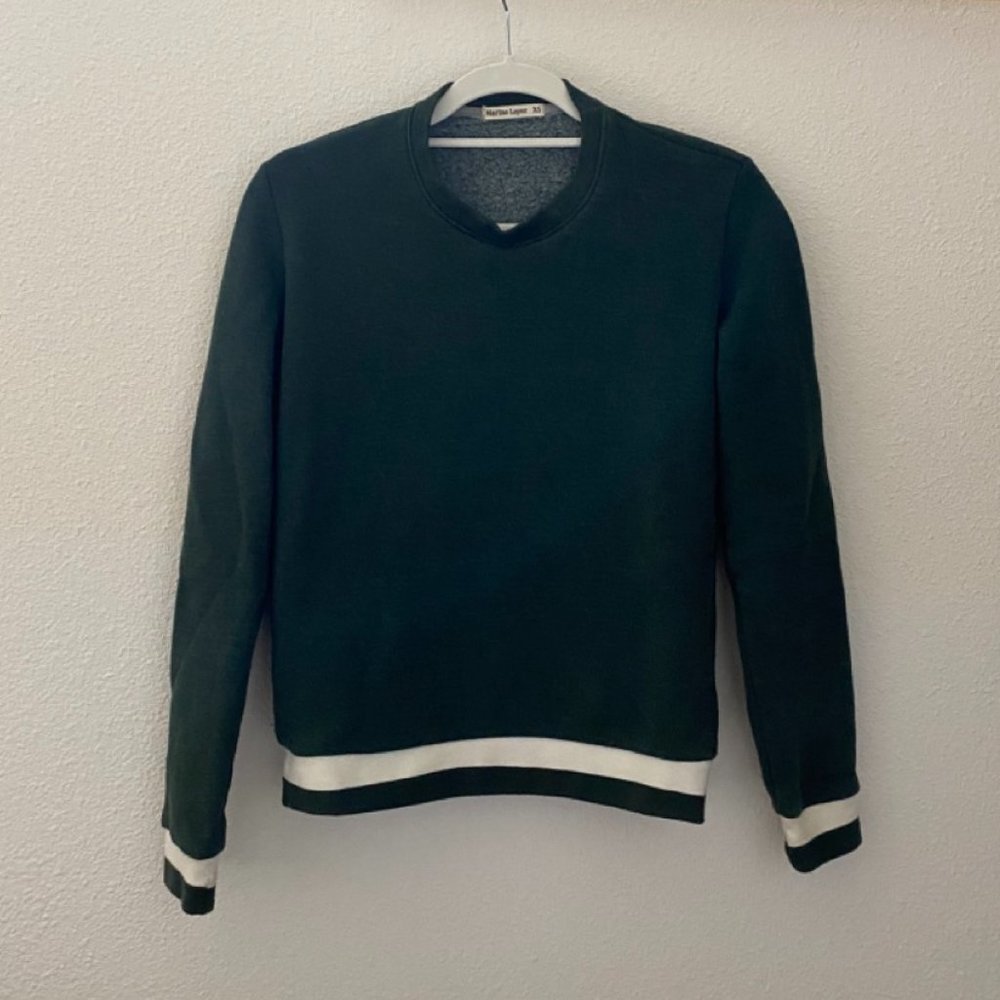 Green Marine Layer crewneck - XS